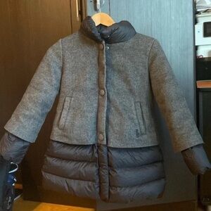 Add Down Gray and Black girl wool Lana size fitted 10-11, tags 12Y